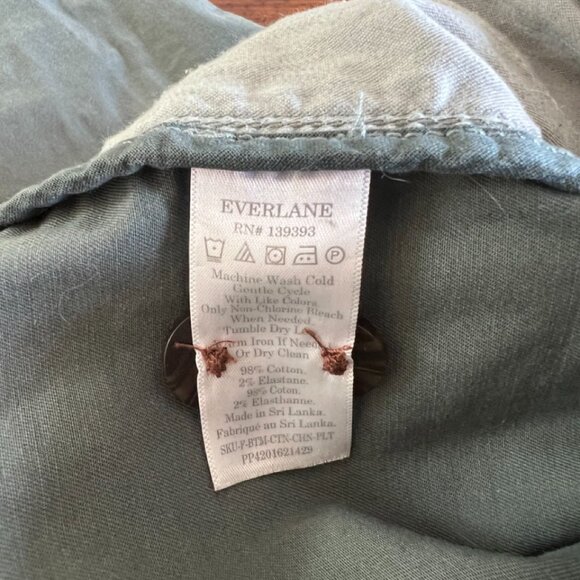 Everlane Cotton Tapered Green Pants - Picture 4 of 8